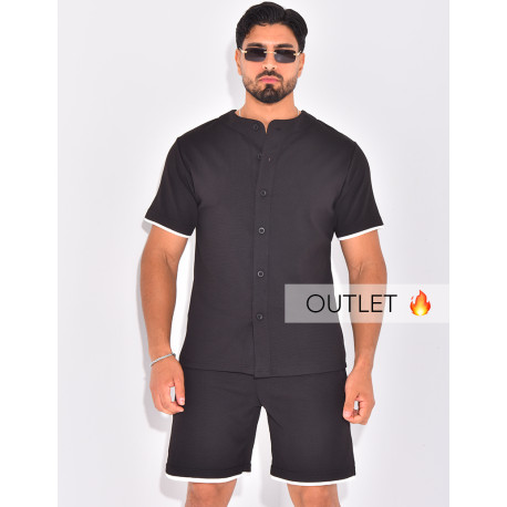 Ensemble short et chemise uni