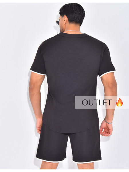 Ensemble short et chemise uni