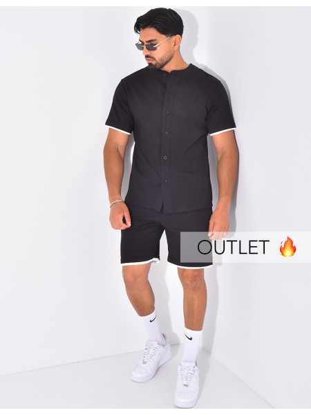 Ensemble short et chemise uni