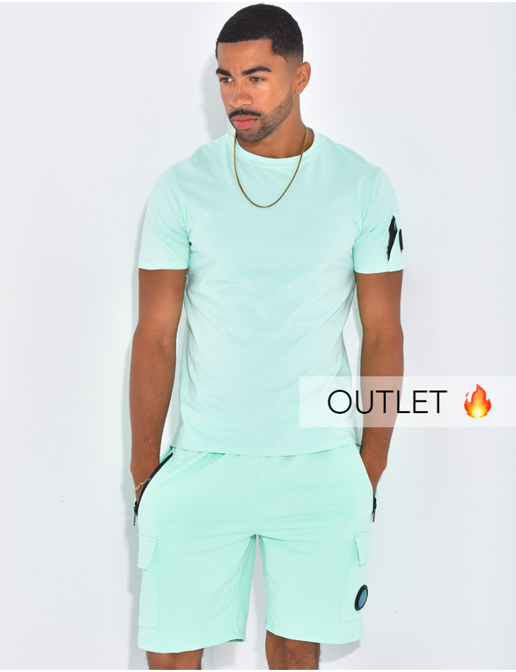Ensemble uni short et t-shirt