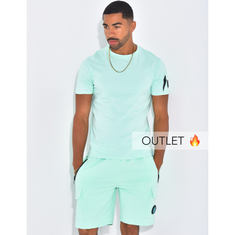Ensemble uni short et t-shirt