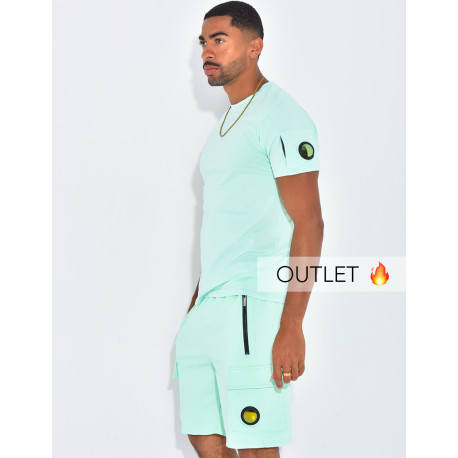 Ensemble uni short et t-shirt