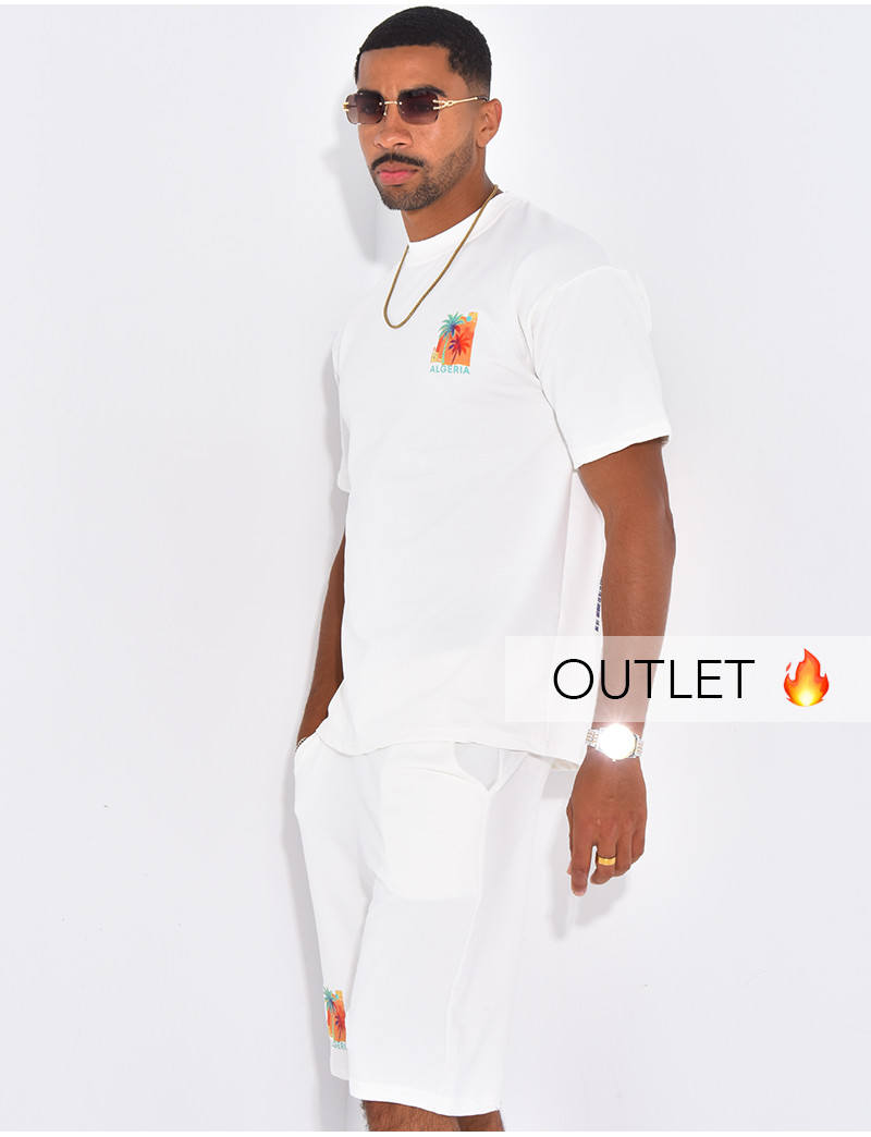 Ensemble Short + T-shirt Homme Décontracté - Tenue D'été Légère Et Respirante Pour Le Sport Ou Les Loisirs - 9