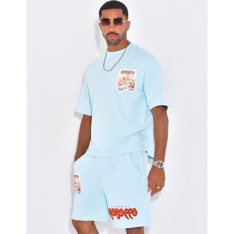 Ensemble short et t-shirt "Morocco"