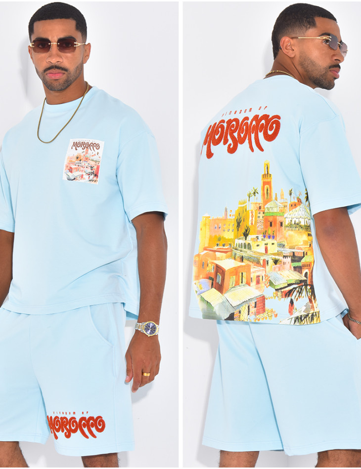 Ensemble short et t-shirt "Morocco"