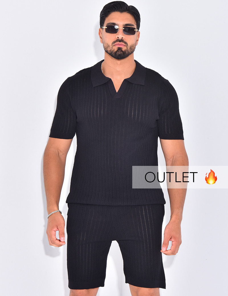 Ensemble côtelé short et polo
