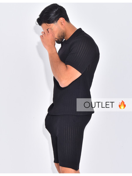 Ensemble côtelé short et polo