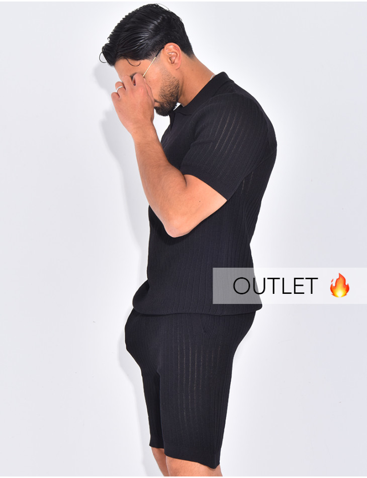 Ensemble côtelé short et polo