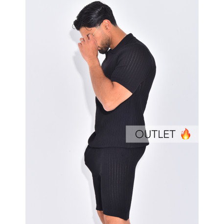 Ensemble côtelé short et polo