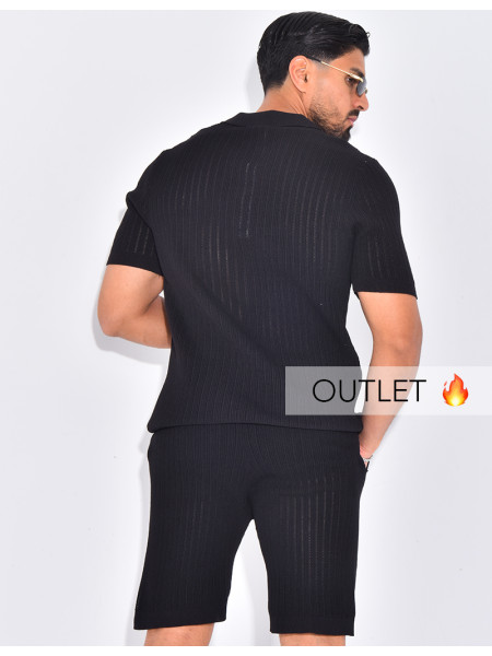 Ensemble côtelé short et polo