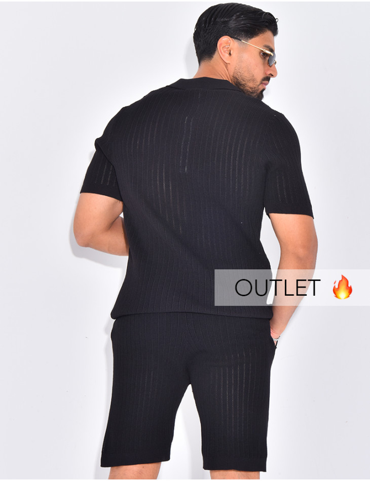 Ensemble côtelé short et polo