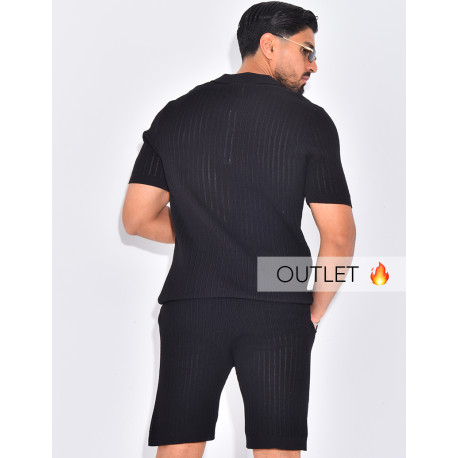 Ensemble côtelé short et polo