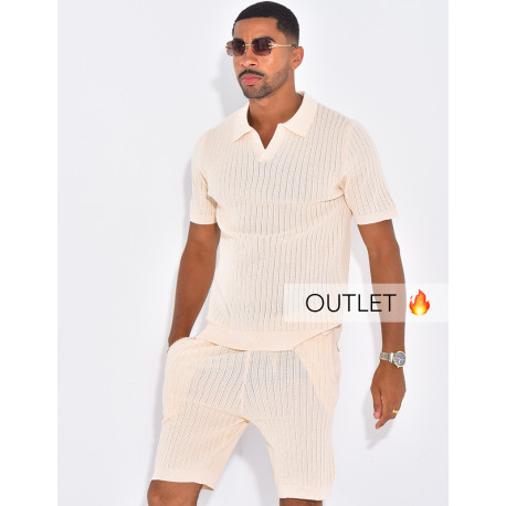 Ensemble côtelé short et polo