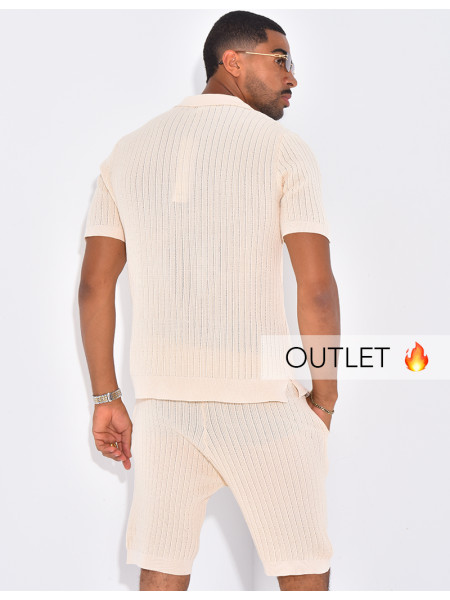 Ensemble côtelé short et polo