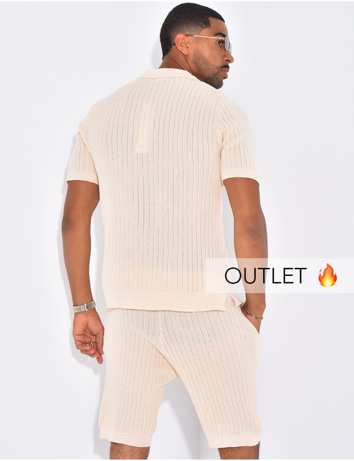 Ensemble côtelé short et polo