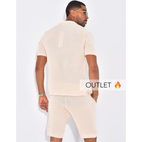 Ensemble côtelé short et polo