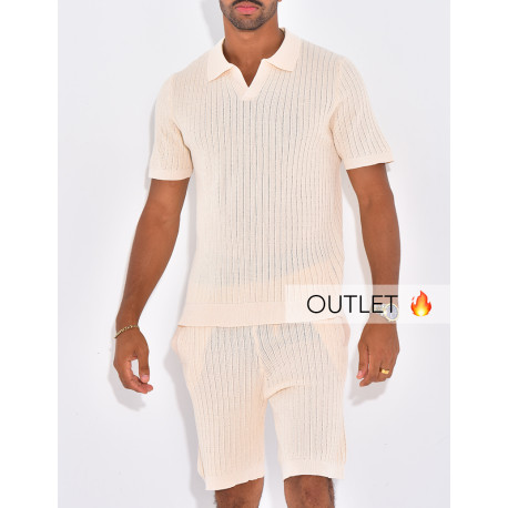 Ensemble côtelé short et polo