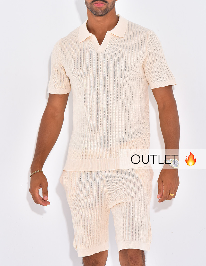 Ensemble côtelé short et polo