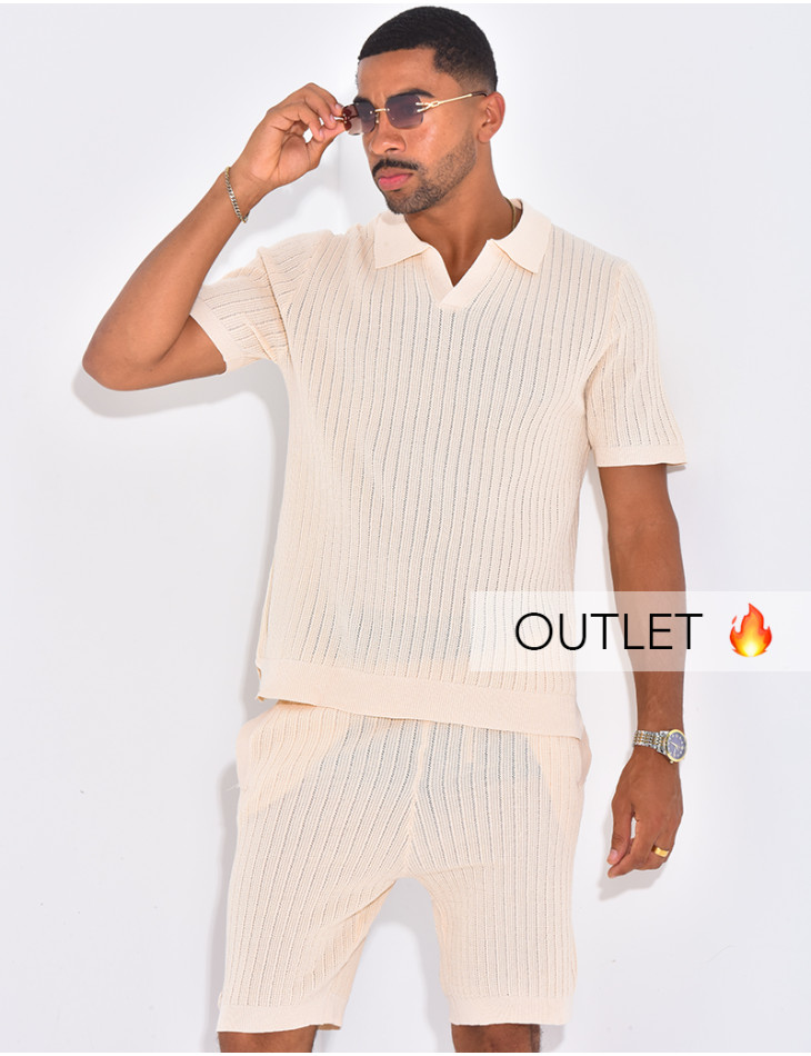 Ensemble côtelé short et polo