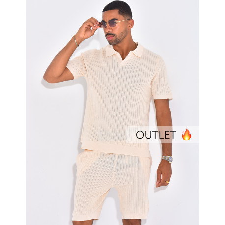 Ensemble côtelé short et polo