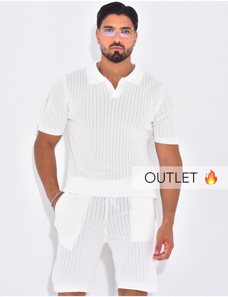 Ensemble côtelé short et polo