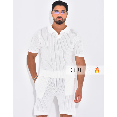 Ensemble côtelé short et polo