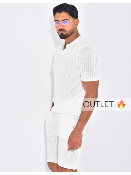 Ensemble côtelé short et polo