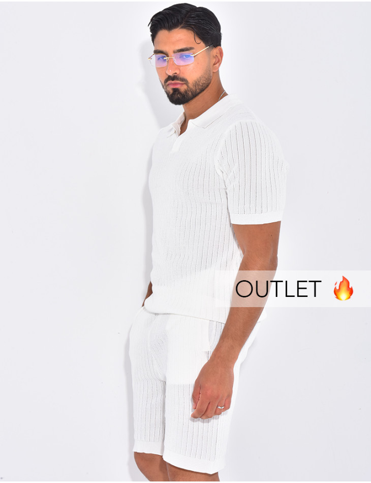 Ensemble côtelé short et polo
