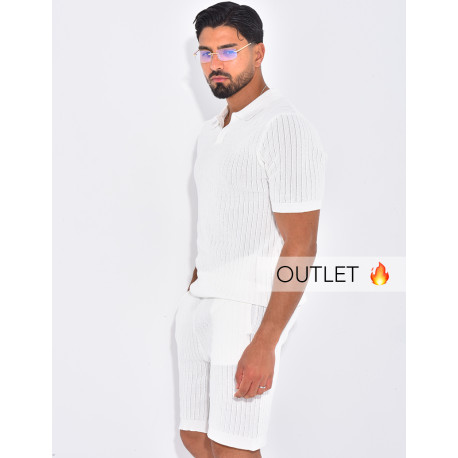 Ensemble côtelé short et polo