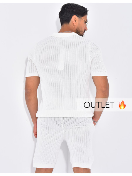 Ensemble côtelé short et polo