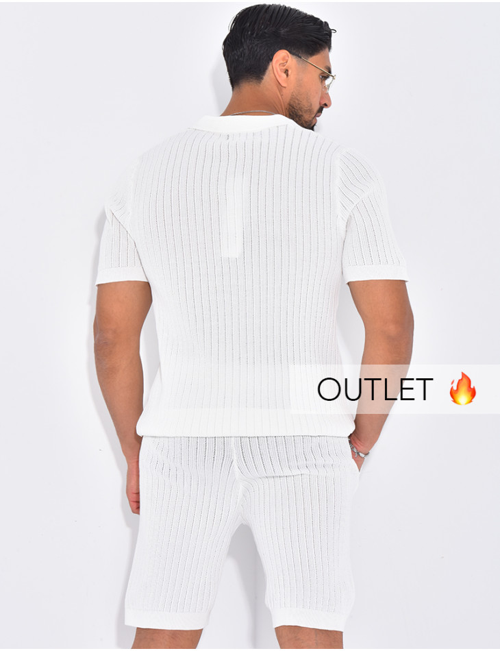Ensemble côtelé short et polo