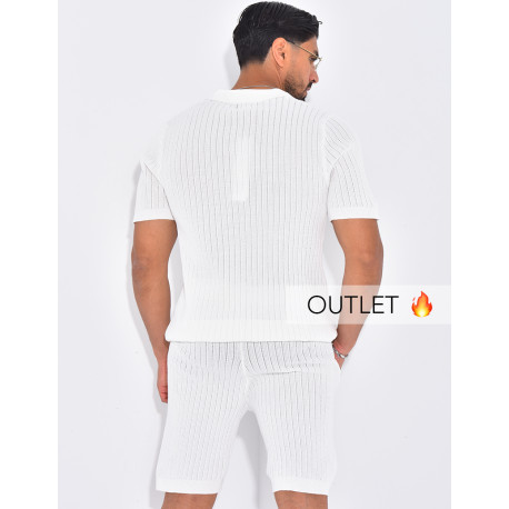 Ensemble côtelé short et polo