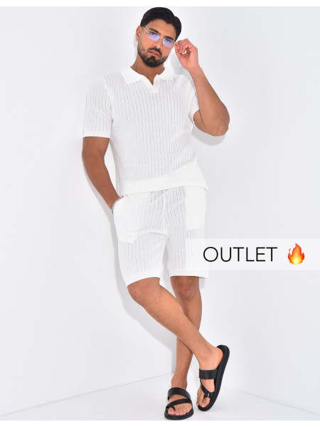 Ensemble côtelé short et polo