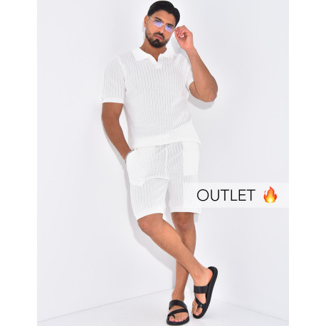 Ensemble côtelé short et polo