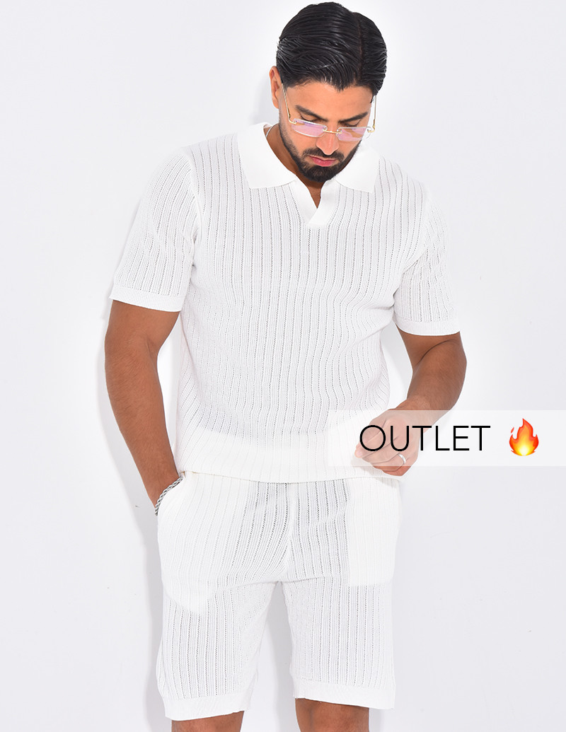 Ensemble côtelé short et polo