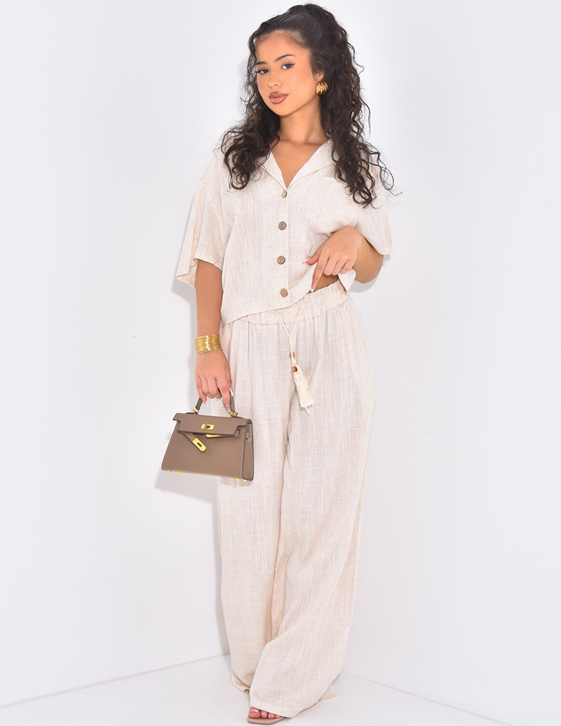 Set aus Hose und kurzem...