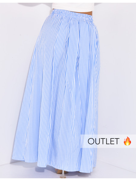Jupe longue et ample à rayures