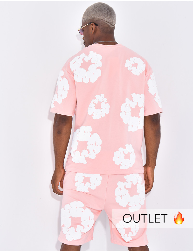 Floral Ensemble Adidas Fleur Ensemble Short T Shirt Rose Adidas