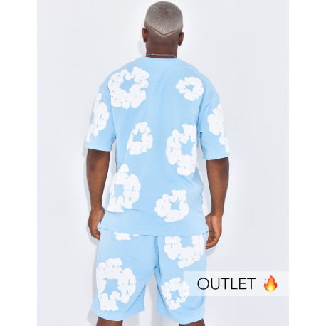 Ensemble short et t-shirt à fleurs