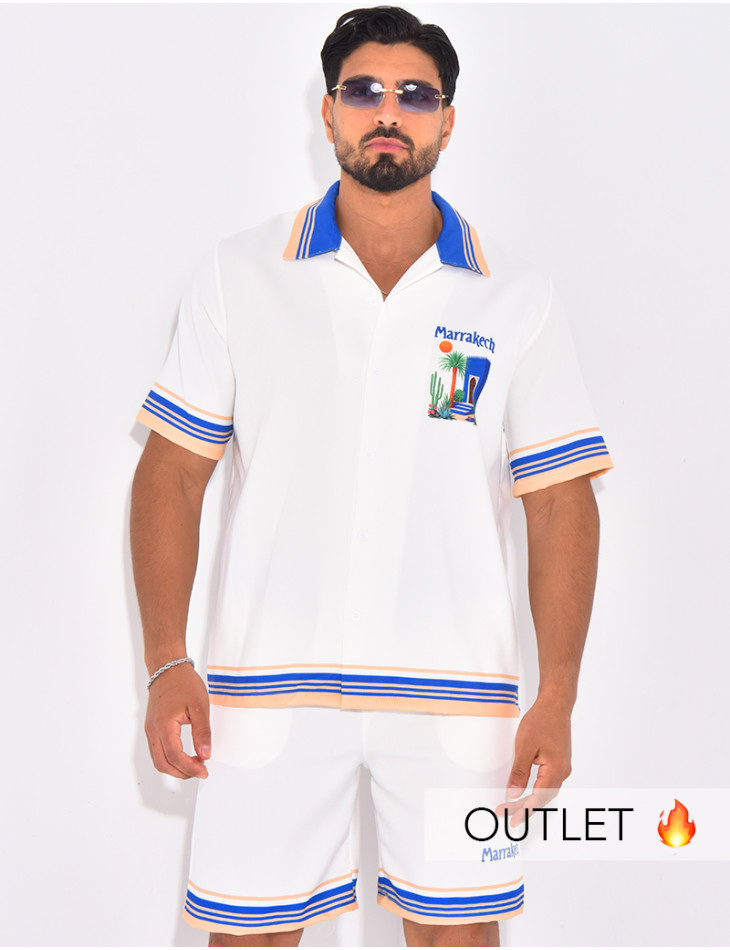Ensemble short et chemise "Marrakech"
