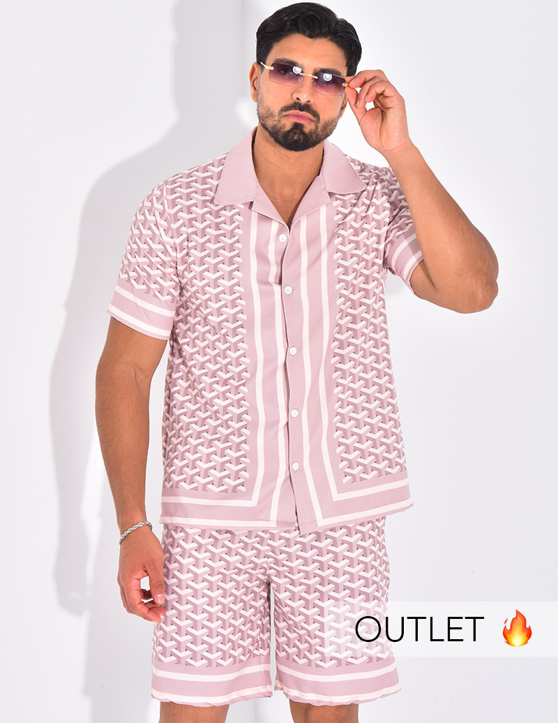 Ensemble short et chemise à...