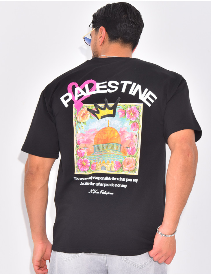 T-shirt "Palestine" avec couronne