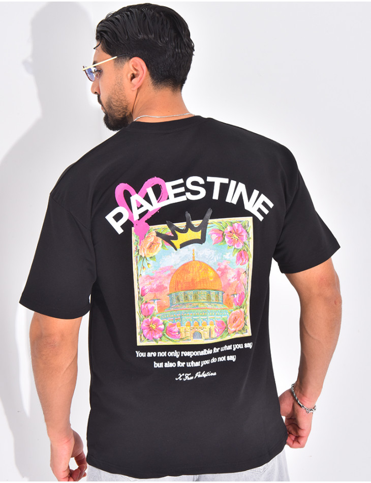 T-shirt "Palestine" avec couronne