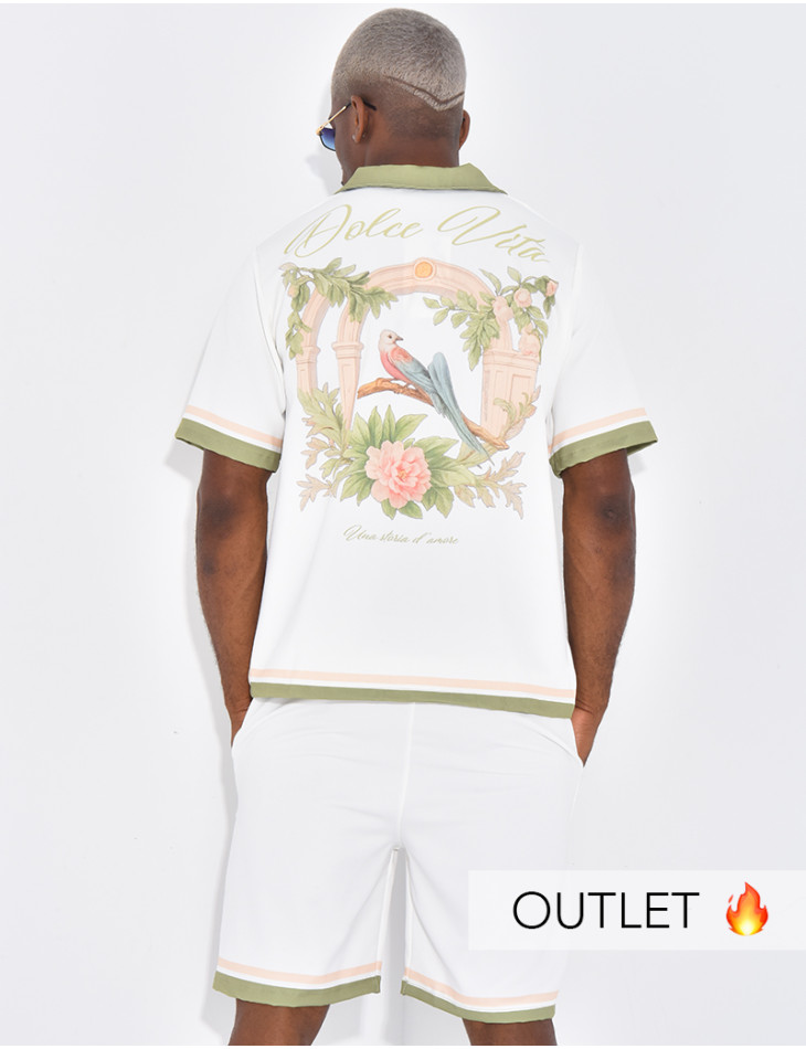 Ensemble short et chemise "Dolce vita"