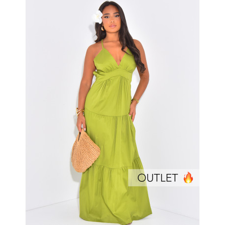 Rückenfreies Kleid mit gekreuzten Trägern