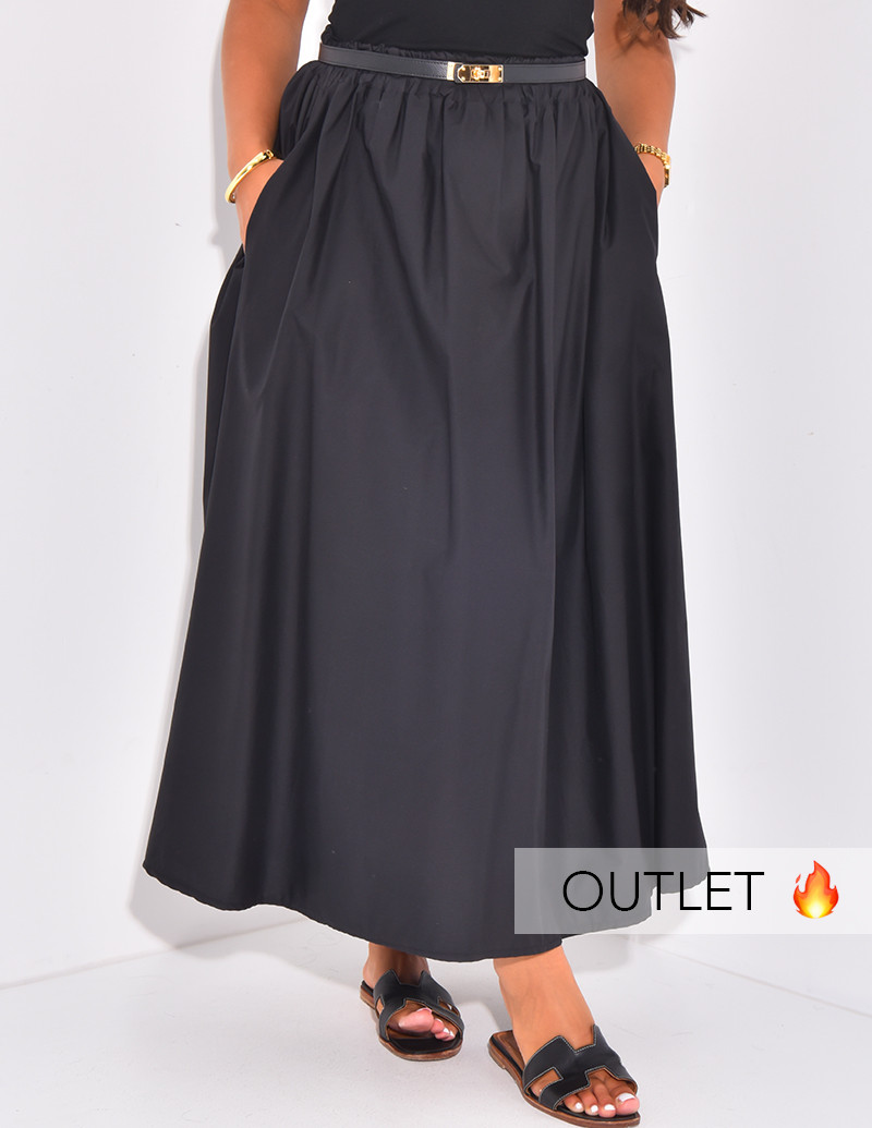 Jupe longue et ample en coton