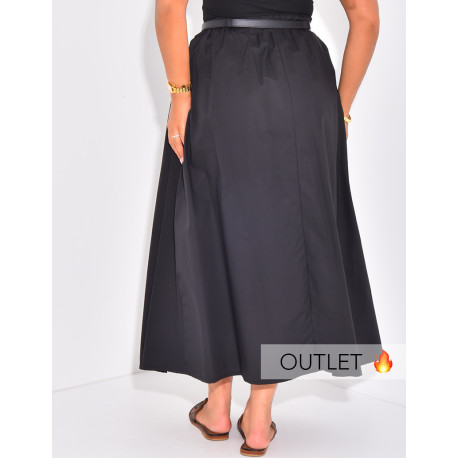 Jupe longue et ample en coton