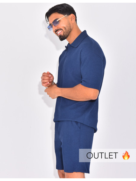 Ensemble texturé short et polo