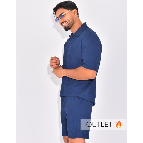 Ensemble texturé short et polo