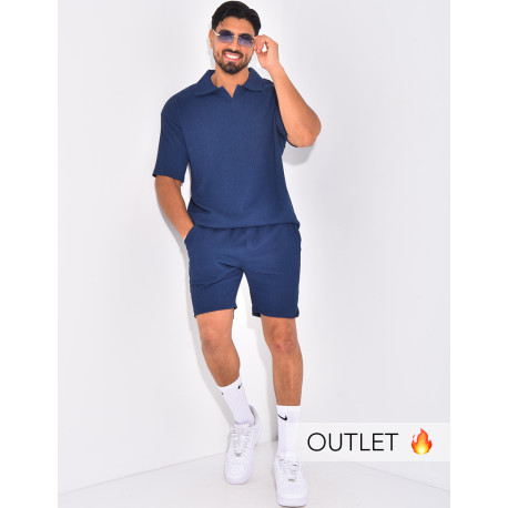 Ensemble texturé short et polo